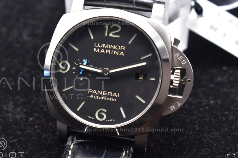on Black Black Dial  Best Leather Strap VSF P.9010 PAM1312 1:1 Edition 0505
